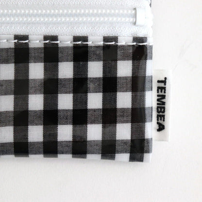 FLAT POUCH MINI #GINGHAM BLACK [TMB-2352A]