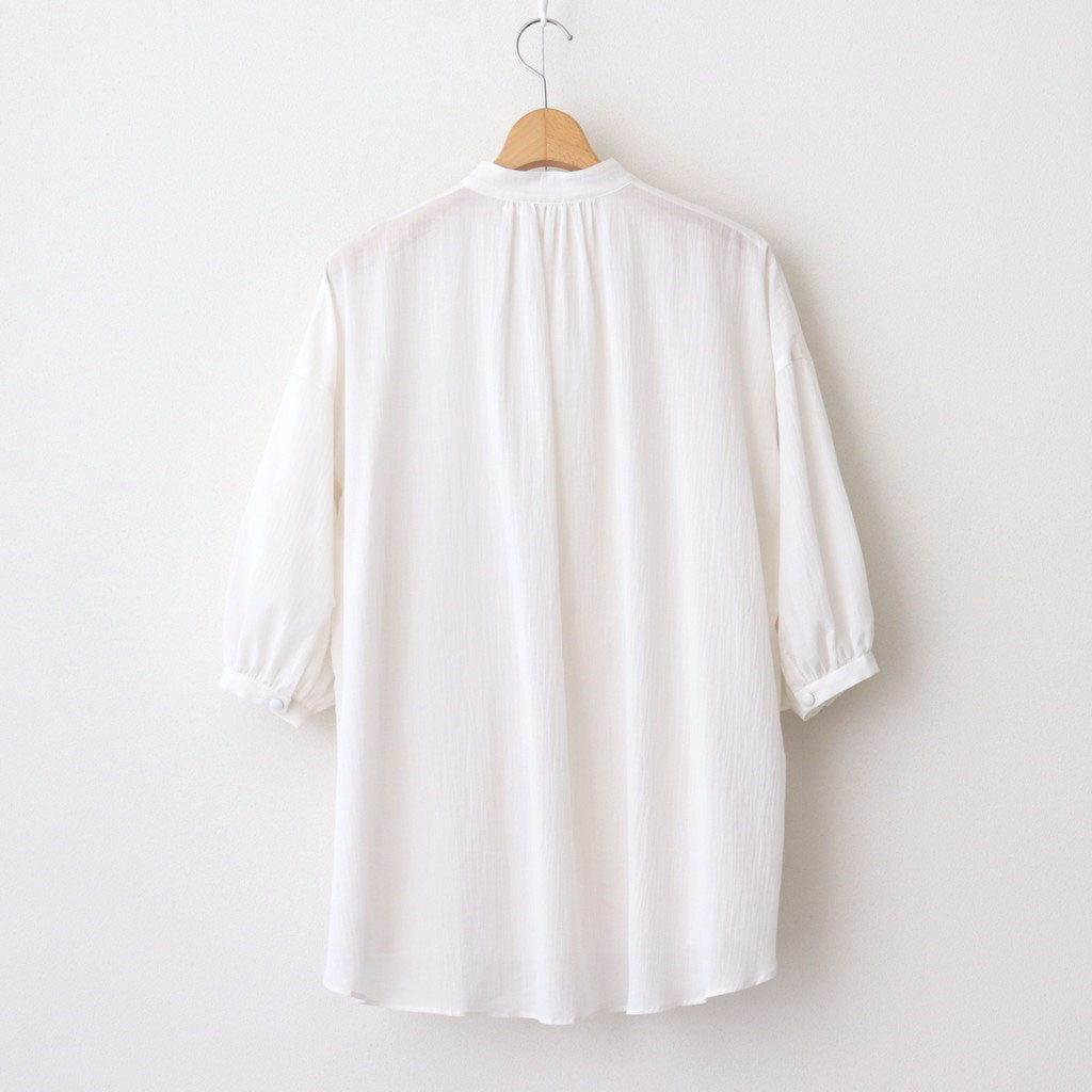 半透明の沈黙 Flare blouse #Off White [TLF-225-sh009-cdv]
