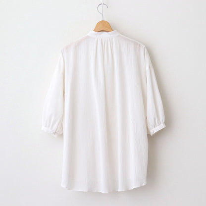半透明の沈黙 Flare blouse #Off White [TLF-225-sh009-cdv]