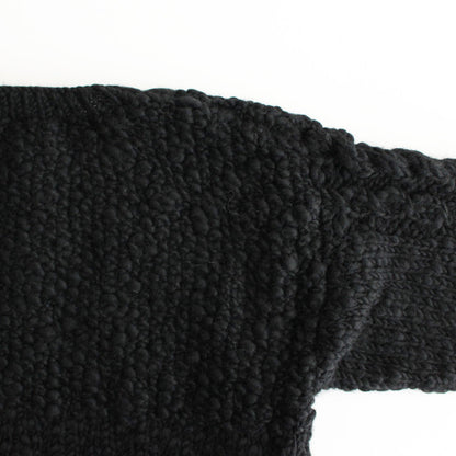 Knitted cardigan #black [TLF-125-kn003-hk]