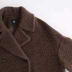RECYCLE BOA WOOL DOUBLE OVER COAT #8500 MOCHA.BROWN [JNMDS2451]