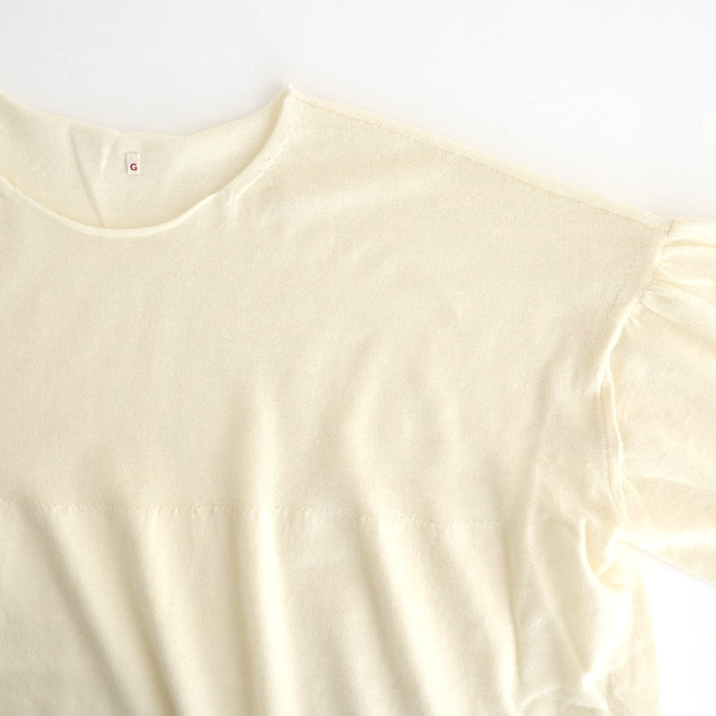 存在すること：Gathered sleeves sweater #ivory [13243-13109]