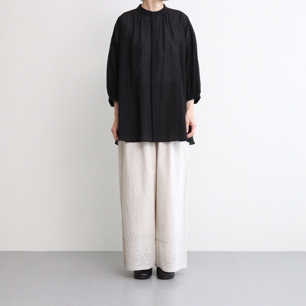 Translucent Silence Flare blouse #Black [TLF-225-sh009-cdv]