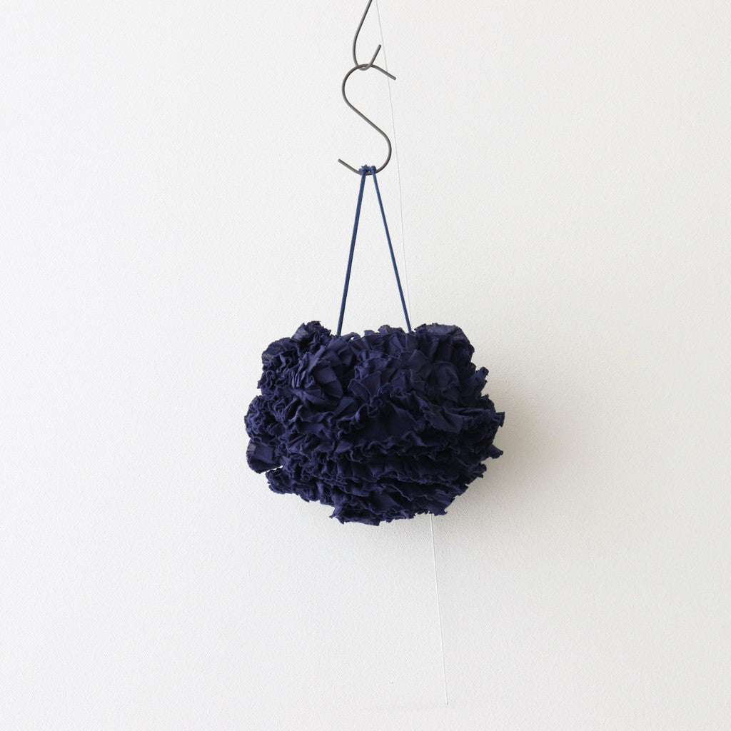 GD FRILL POM POM FLOWER BAG #navy [no.6862]