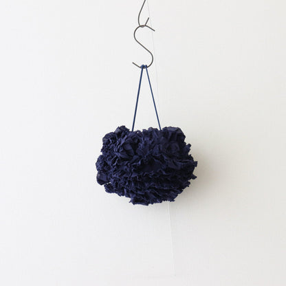 G.D FRILL POM POM FLOWER BAG #navy [no.6862]