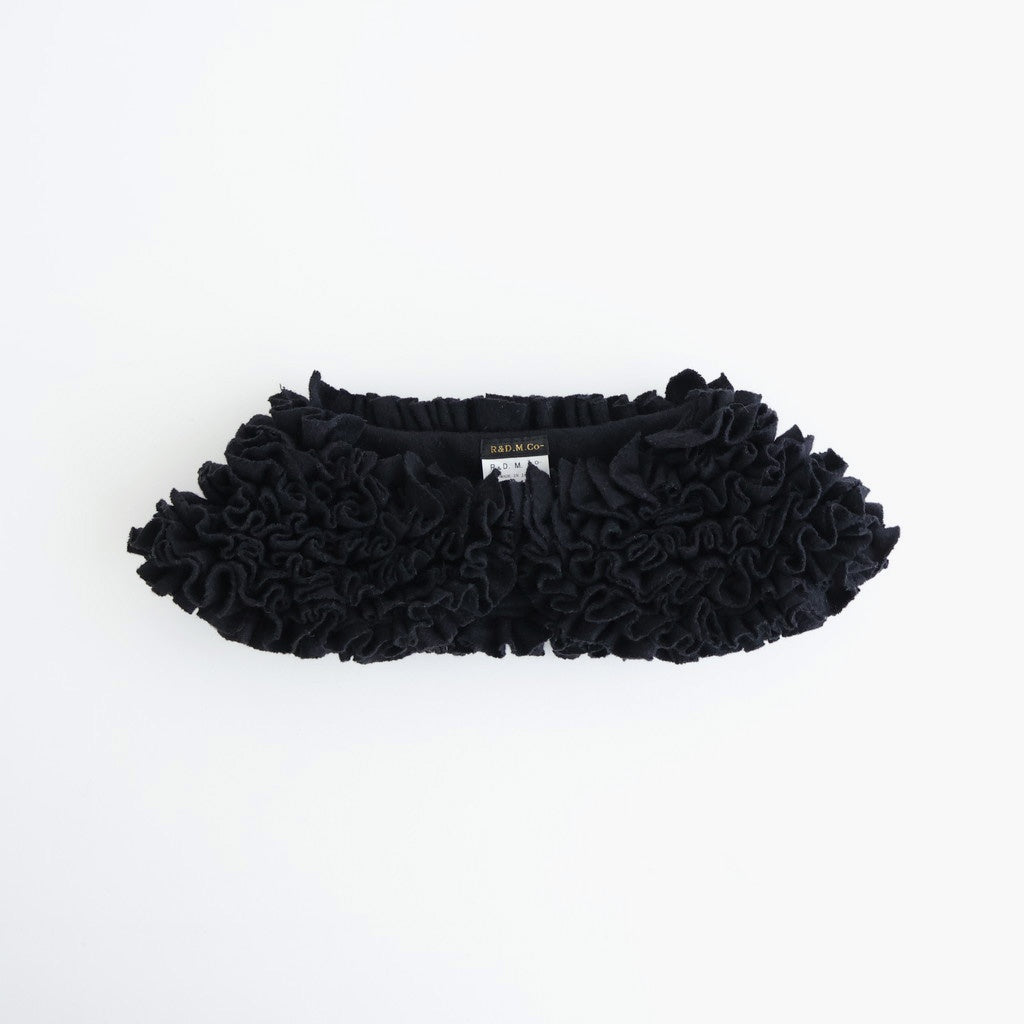 COTTON WOOL FRILL COLLAR #Black [no.7705]