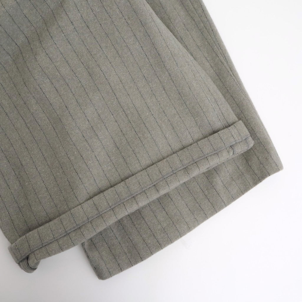 薄雲：Wide pants #A pale stripes [13251-19413]