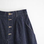 夜の散歩 Wide tapered trousers #Navy [26F-PT062-CSD]
