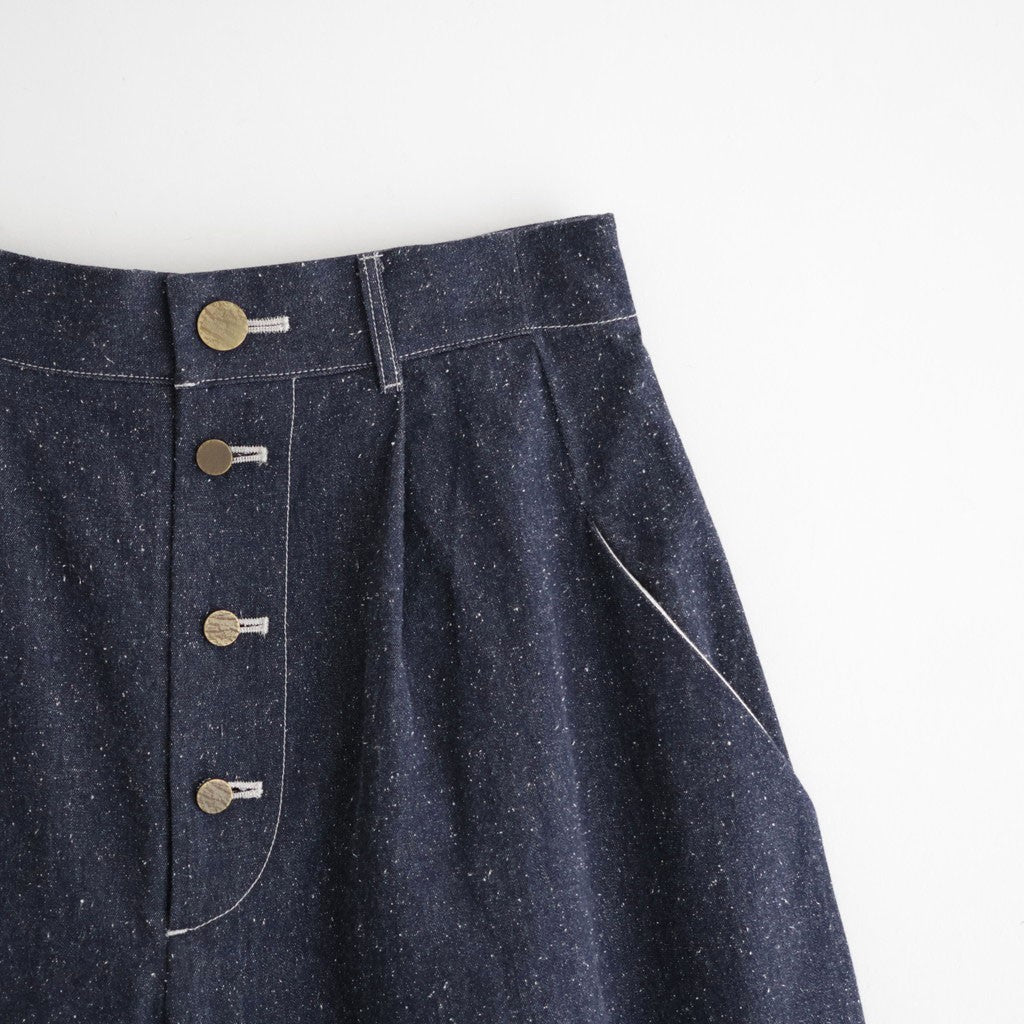 夜の散歩 Wide tapered trousers #Navy [26F-PT062-CSD]