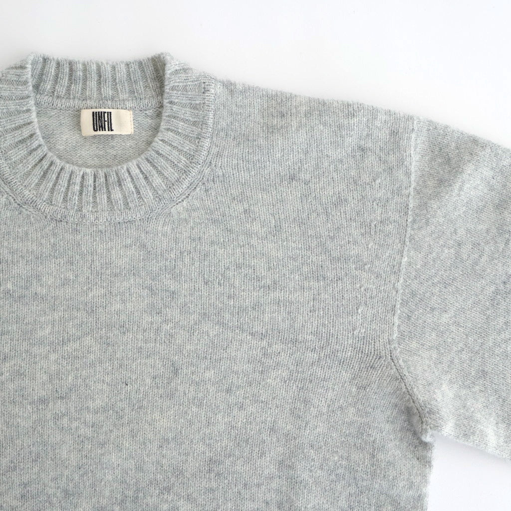 fine lambs wool crew-neck P/O #light gray [WVFL-UW117]
