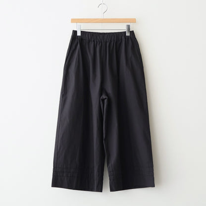 40s POPLIN PLAIN HEM PLEATS EASY PANTS #9900 BLACK [NSL25546]