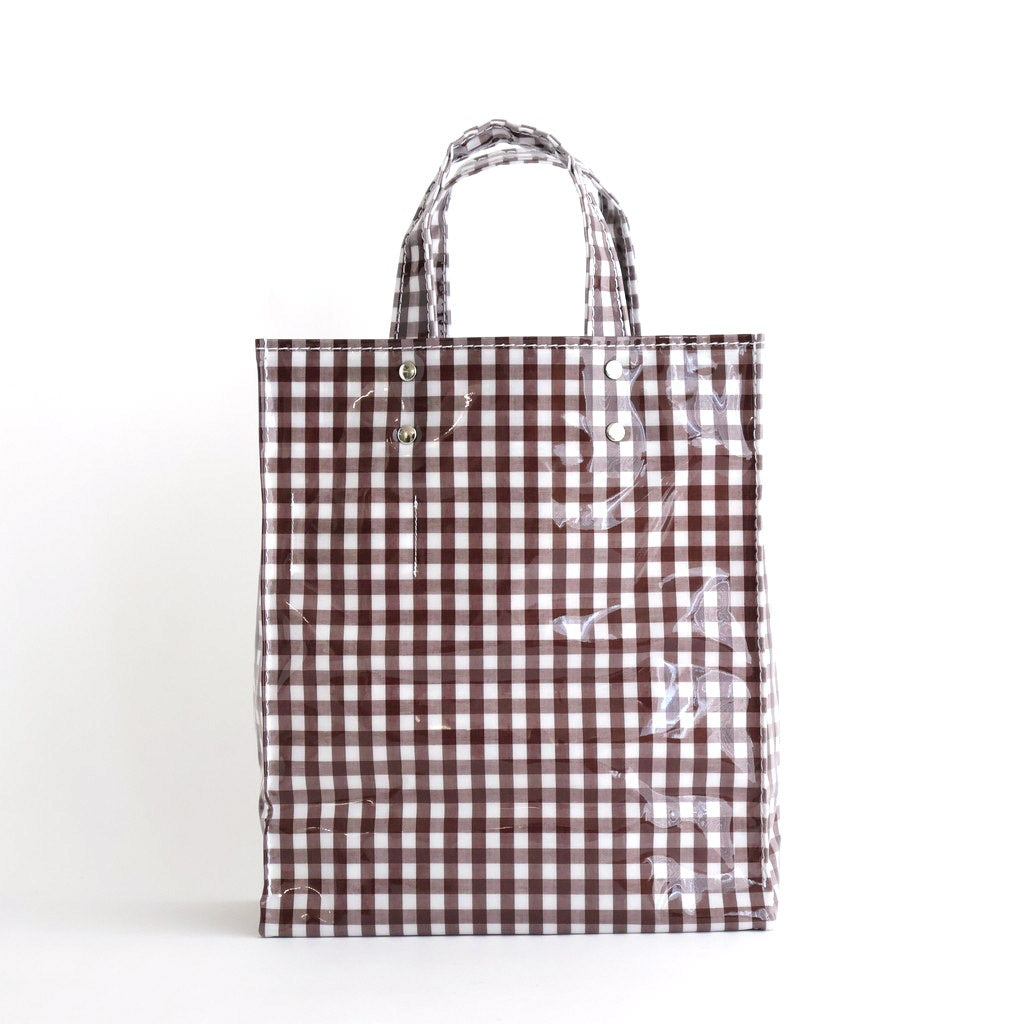 PAPER TOTE SMALL #GINGHAM BROWN [TMB-2286H]