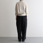 Bishu original wool herringbone tuck pants #black herringbone [TS243PT099]