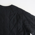 PADDED BANGALORE SILK PLAIN FRONT BUTTON SHORT COAT #9900 BLACK [NMDS25582]