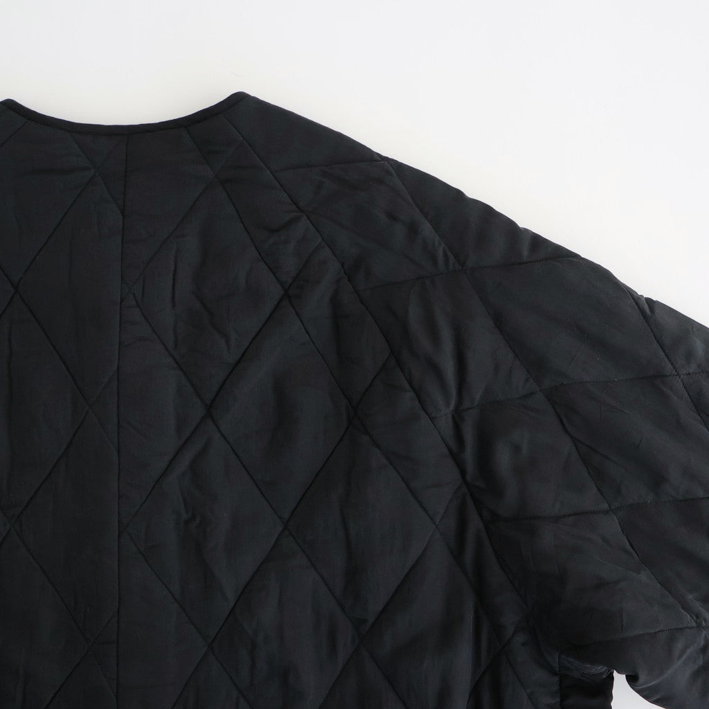 PADDED BANGALORE SILK PLAIN FRONT BUTTON SHORT COAT #9900 BLACK [NMDS25582]