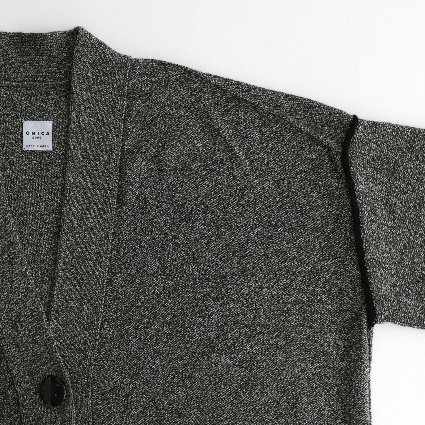 Cotton-Wool Cardigan #Black Mix [oni058]