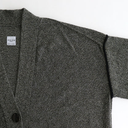 Cotton-Wool Cardigan #Black Mix [oni058]