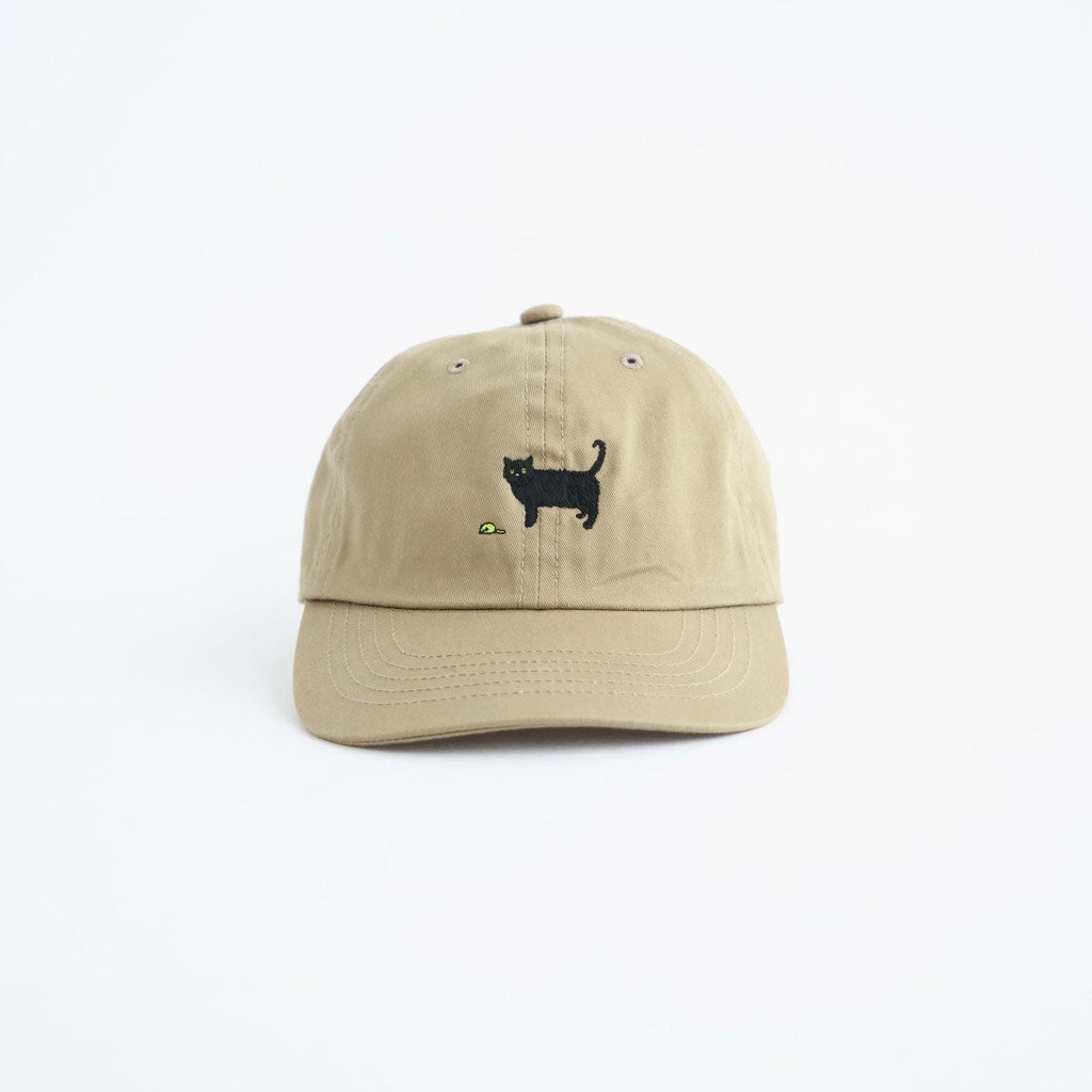 BLACK CAT CAP #TWILL BEIGE [TMBA-117H]