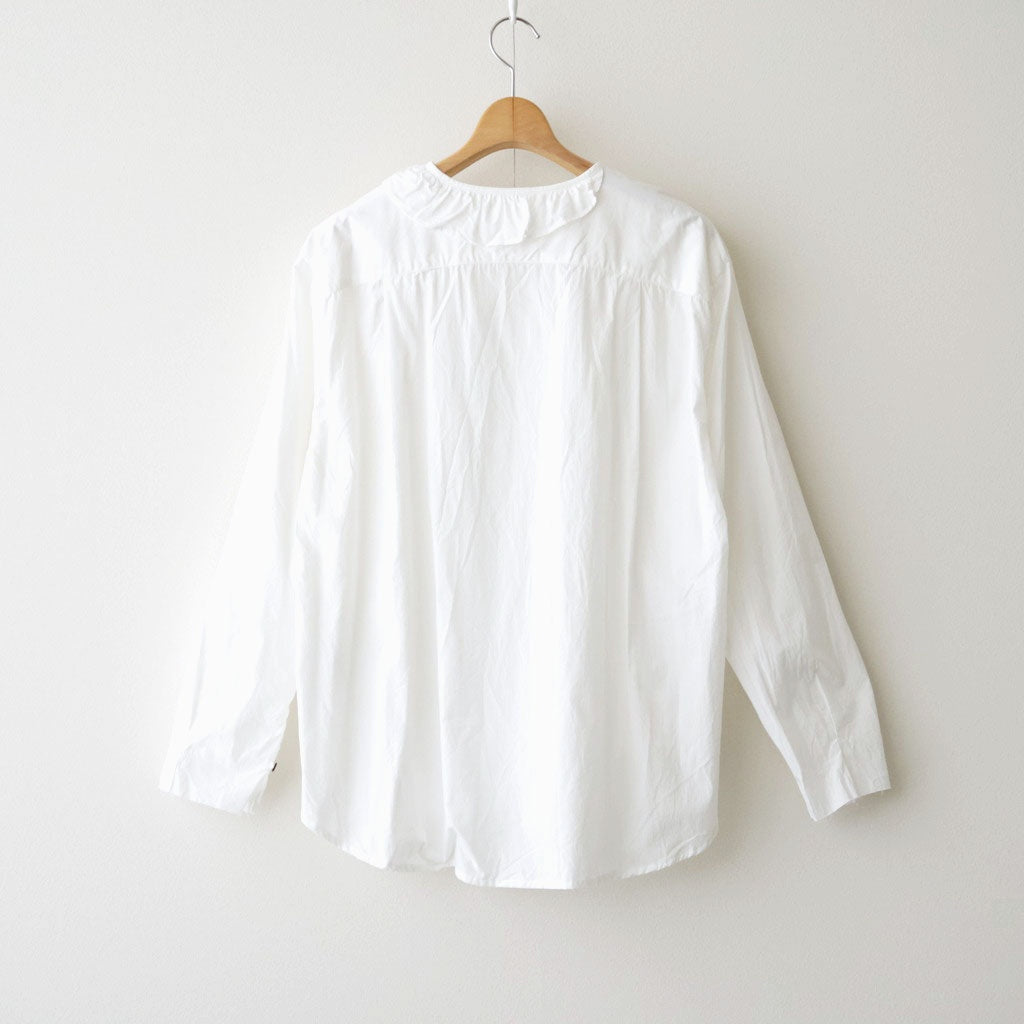 輝きの余白：フリルシャツ #off white [13261-06407]
