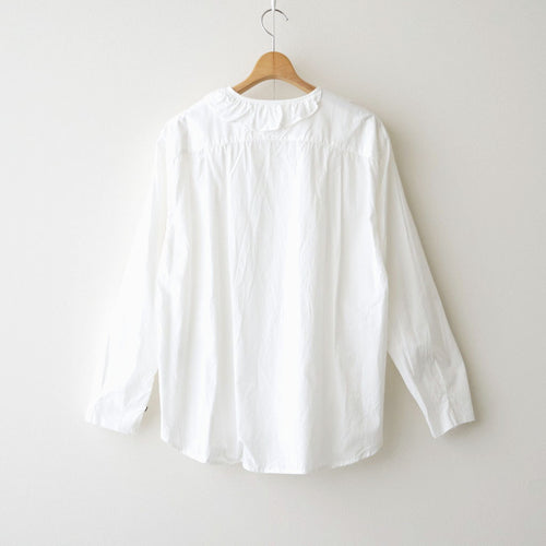 輝きの余白：フリルシャツ #off white [13261-06407]