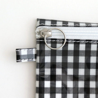 FLAT POUCH MEDIUM #GINGHAM BLACK [TMB-2565H]
