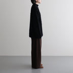 random wool & woolen cotton high-neck P/O #black [WVFL-UW121]