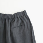 40s FRENCH LINEN DYED CANVAS 2TUCK TAPERED EASY PANTS #9800 CHARCOAL [GNMDS2501FL]