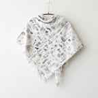 GRAFFITI GAUZE SHAWL #Flax [no.7960]