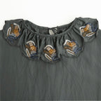 Volant blouse #dark gray [32-0014A]