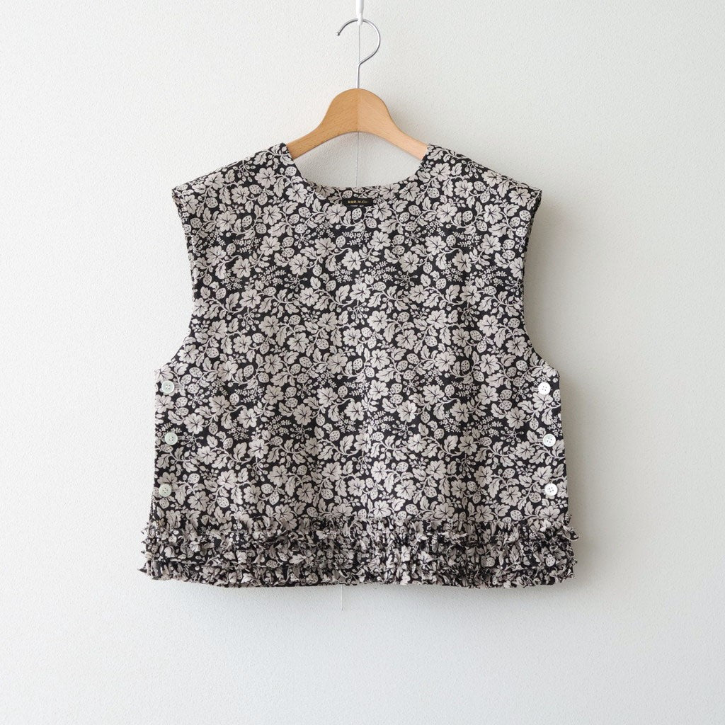 WILD BERRY FRILL DECORATION BUTTON BIB #Flax [no.7757]