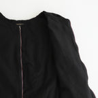 GARMENT DYE LAWN SHIRRING VEST #Black [no.7521]