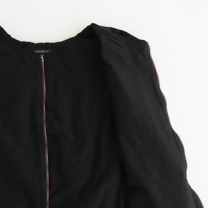 GARMENT DYE LAWN SHIRRING VEST #Black [no.7521]