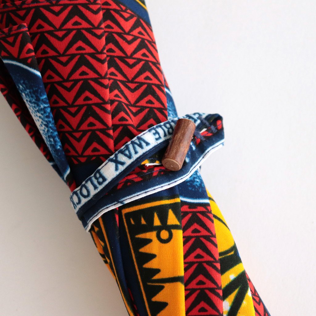 African Batik Long Umbrella #4 [BON-22005C]