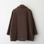 RECYCLE BOA WOOL DOUBLE OVER COAT #8500 MOCHA.BROWN [JNMDS2451]