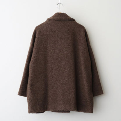 RECYCLE BOA WOOL DOUBLE OVER COAT #8500 MOCHA.BROWN [JNMDS2451]