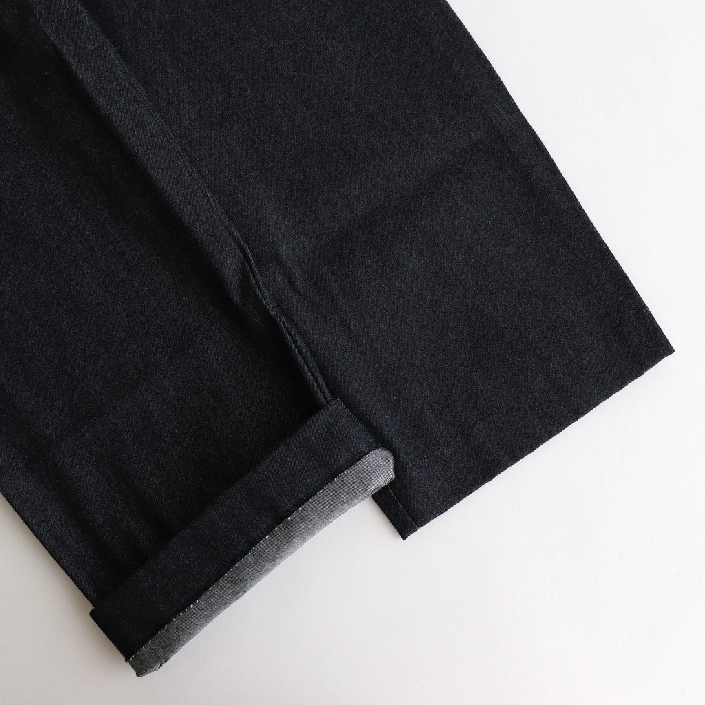 Straight line denim salopette #Indigo [1479-002]