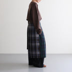 【 O'NEIL OF DUBLIN × UNFIL 】worsted wool asymmetry kilt skirt #mulch B [WVFL-UW134]