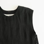 FRILL DECOLATION BUTTON BIB #Black [no.7316]
