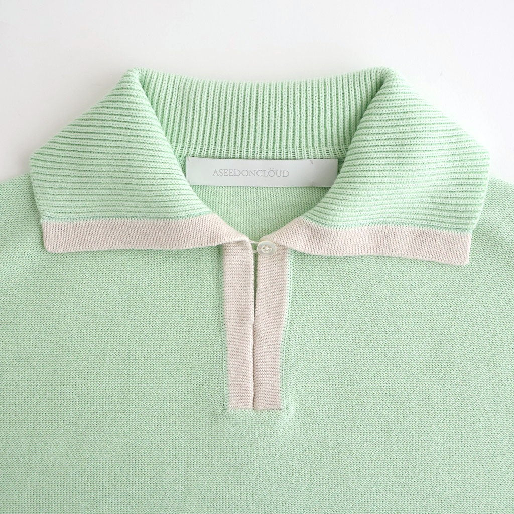 Kafusho Polo Knit #Pale green [261808]