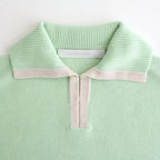 Kafusho Polo Knit #Pale green [261808]