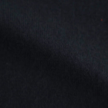 14GG 2PLY PLAIN STITCH COTTON/WOOL/CASHMER CREW-NECK PULLOVER #9900 BLACK [GNSL24542]