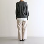 12GG 1PLY LINEN PLAIN V-NECK 1 BUTTON CARDIGAN #9800 CHARCOAL [GNSL23302]