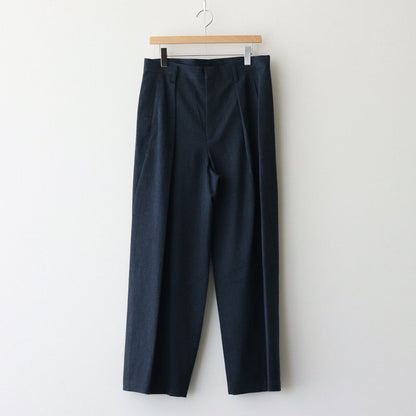 FLAVOR Wool-Like Twill Tuck Pants #Navy [TS230PT082]