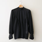 輝かしい影 Stand collar blouse #black [TLF-226-SH001-em]