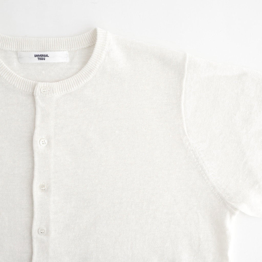 French Pure Linen クルーネックカーディガン #011 オフ [UT262KN001]