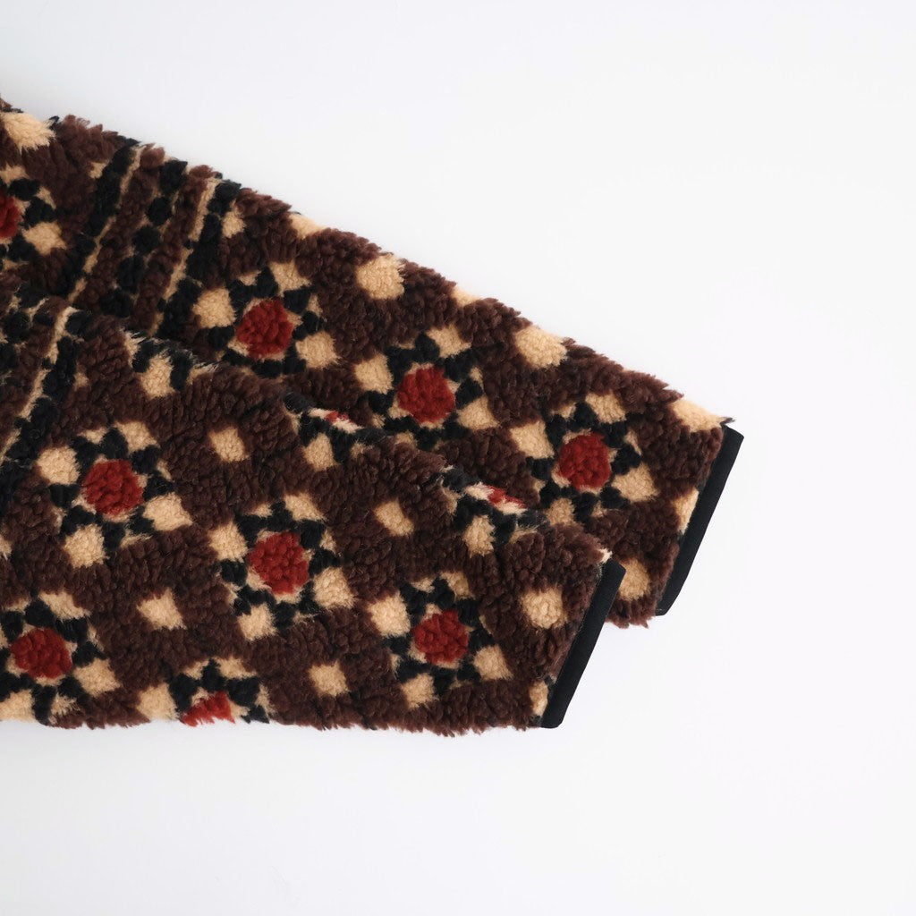 Station floor pattern blouson #Brown [262809]