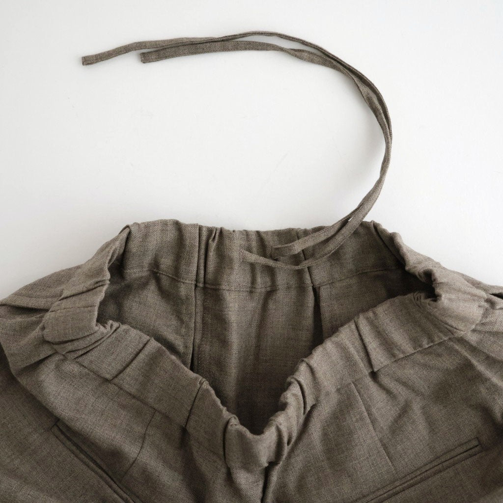 WOOL SERGE 2TUCK TAPERED EASY PANTS #8300 BEIGE [GNMDS2501WS]