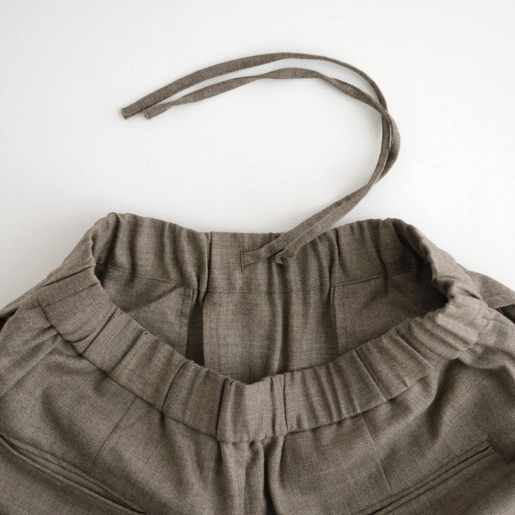 WOOL SERGE 2TUCK WIDE EASY PANTS #8300 BEIGE [GNMDS2502WS]