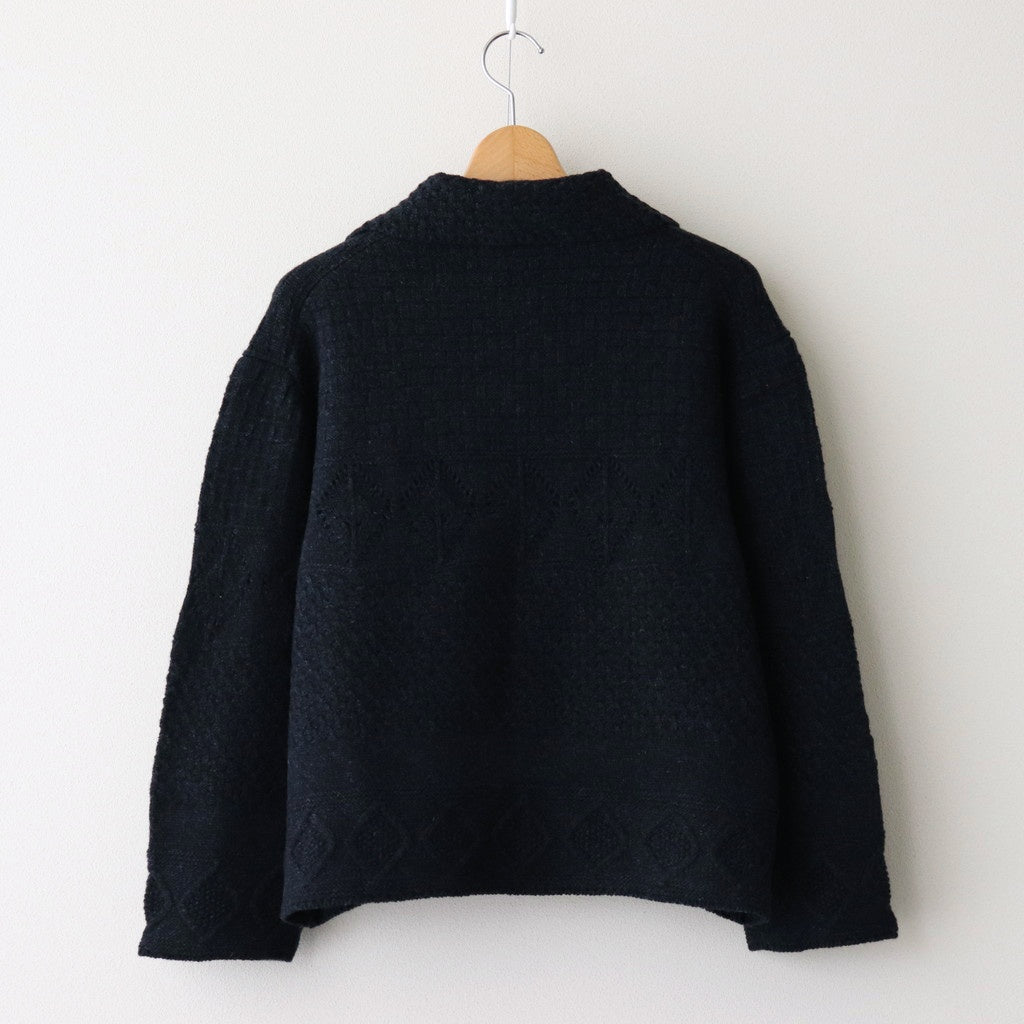 Sankayo ​​cable knit jacket #Navy [242806]