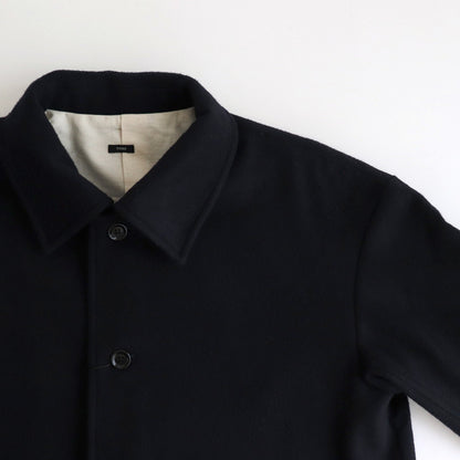 Wool cashmere beaver stand collar coat #Navy [TS243CO080]